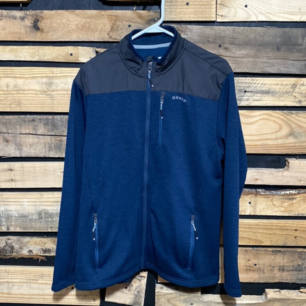 Men's Orvis Long Sleeve Full Zip Bonded Mesh Jacket w/Zip Pockets‎ Medium